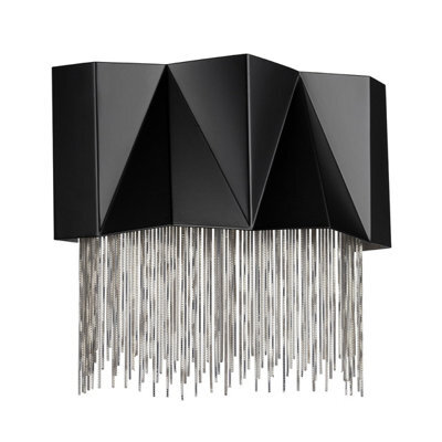 Luminosa Lighting Elstead Zuma 3 Light Wall Light, Satin Black, Silver, G9 - image 1