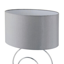 Pagazzi Lighting Pagazzi Links Chrome Table Lamp With Grey Shade - thumbnail 3