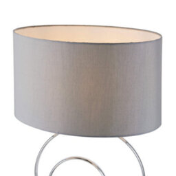 Pagazzi Lighting Pagazzi Links Chrome Table Lamp With Grey Shade - thumbnail 4