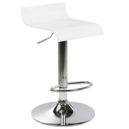 Wyld and Coco Set Of 2 White Swivel Bar Stools With Gas Lift And Footrest, 68-90 Cm Adjustable - thumbnail 5