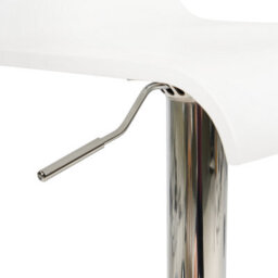 Wyld and Coco Set Of 2 White Swivel Bar Stools With Gas Lift And Footrest, 68-90 Cm Adjustable - thumbnail 9