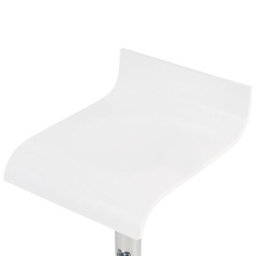 Wyld and Coco Set Of 2 White Swivel Bar Stools With Gas Lift And Footrest, 68-90 Cm Adjustable - thumbnail 8