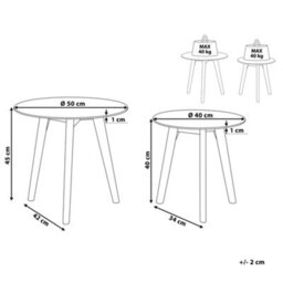 Beliani Set Of 2 Coffee Tables Missouri Glass Transparent - thumbnail 3