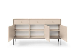 Arte Stylish Mono Large Sideboard Cabinet H830mm W1540mm D390mm In Beige - Versatile Elegance For Your Dining Area - thumbnail 3