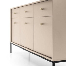 Arte Stylish Mono Large Sideboard Cabinet H830mm W1540mm D390mm In Beige - Versatile Elegance For Your Dining Area - thumbnail 5