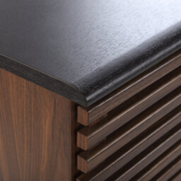Wyld And Coco Everwood Sideboard Dark Brown Rustic Sliding Doors 80 X 40 X 80 Cm - thumbnail 7