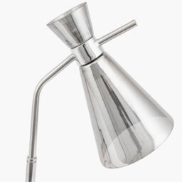 Pacific Lifestyle Monroe Smoke Waisted Glass And Silver Metal Table Lamp - thumbnail 7