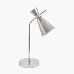 Pacific Lifestyle Monroe Smoke Waisted Glass And Silver Metal Table Lamp - thumbnail 4