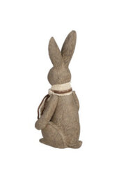 Winter Bunny Rabbit Figurine Small, Cute Decor With Scarf - thumbnail 2