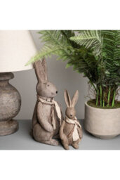 Winter Bunny Rabbit Figurine Small, Cute Decor With Scarf - thumbnail 5