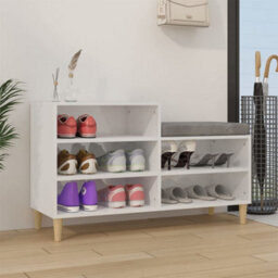Berkfield Shoe Cabinet High Gloss White 102X36X60 Cm Engineered Wood