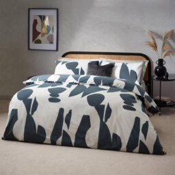 HÖEM Hoem Meta Abstract Geometric Cotton Rich Duvet Cover Set, Single, Blue - thumbnail 2