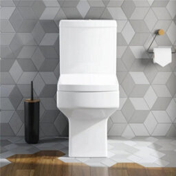 Plum&clay Complete Bathroom Suite Black Taps 500mm Grey Wall Hung Vanity Unit Bath Shower Screen Toilet Waste - thumbnail 3