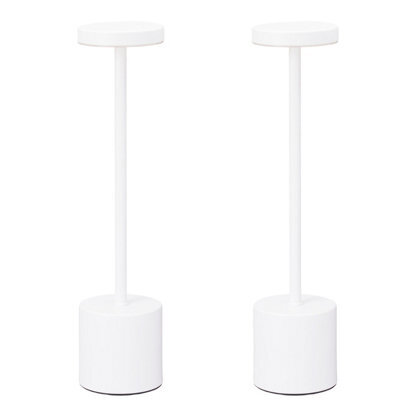 Urbn-Living Urbnliving Cordless Rechargeable Led Touch Table Lamp Dimmable Usb Night Light - White Set Of 2 - image 1