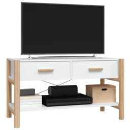Berkfield Classic Tv Cabinet White 82X38X45 Cm Engineered Wood - thumbnail 4