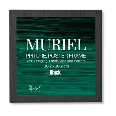 Black Picture Frame Photo Frame Perspex Sheet For Wall Or Table, Landscape Portrait Orientation 10.2 X 10.2 Cm