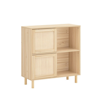 Sobuy Fsb87-N, Sideboard With 2 Sliding Doors Sideboard Storage Cabinet Cupboard, Wood Veneer,w80Xd35Xh87 - image 1