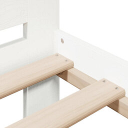 Berkfield Bed Frame Without Mattress White 140X200 Cm Solid Wood Pine - thumbnail 7