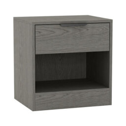Urbn-Living Urbnliving 45Cm Width 1-Drawer Bedside Cedar Grey Table Cabinet Nightstand Storage Shelf Bedroom Furniture Unit - thumbnail 5