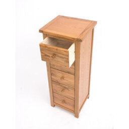Cabinet Bits Trivento 5 Drawer Narrow Chest Of Drawers Wood Knob - thumbnail 4