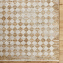 Livabliss Galey Alix Myrtle Avenue-Geometric Brown Cream Taupe Diamond Pattern Fringe Living Dining Bedroom Rug 160 X 230 Cm Easy Care - thumbnail 7
