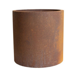 London Stone Corten Steel Straight Cylinder Planter - W 400 X H 400mm - thumbnail 4