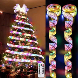 5M Christmas Ribbon Fairy Lights  Diy Tree And Home Decor - thumbnail 3