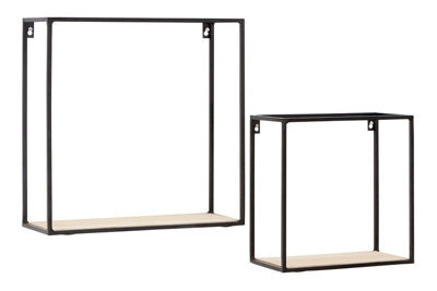 Premier Housewares Interiors By Premier Stylish Cuboid Shelf Unit, Functional Wall Shelves For Bedroom, Durable Vertical Wall Shelf For Livingroom - image 1