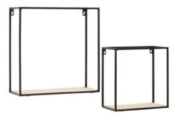 Premier Housewares Interiors By Premier Stylish Cuboid Shelf Unit, Functional Wall Shelves For Bedroom, Durable Vertical Wall Shelf For Livingroom - thumbnail 1