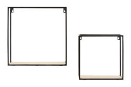 Premier Housewares Interiors By Premier Stylish Cuboid Shelf Unit, Functional Wall Shelves For Bedroom, Durable Vertical Wall Shelf For Livingroom - thumbnail 2