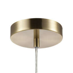 Happy Homewares Traditional Vintage Lantern Pendant Light In Antique Brass With Glass Shade - thumbnail 5