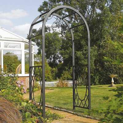 Rowlinson Wrenbury Round Top Steel Arch (H) 2.2M (W) 1.1M (D) 0.61M - image 1