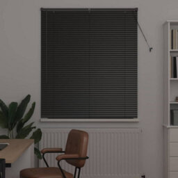 Walplus Window Blind With Curtains Manual Black Aluminium - thumbnail 3