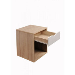 Timber Art Design Alton Bedside Cabinet Bedroom Furniture Nightstand Table 1 Drawer Oak White - thumbnail 4