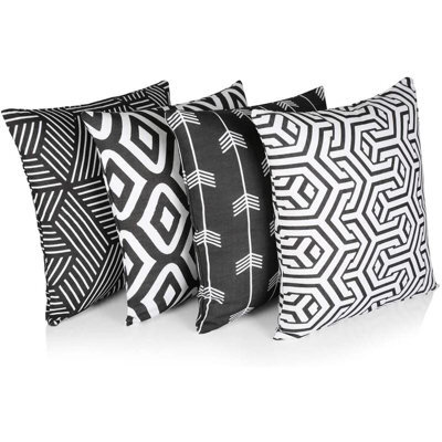 Penguin Home 100% Cotton Set Of 4 - Decorative Double Sided Square Cushion Covers - image 1