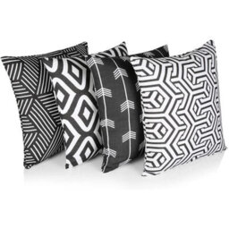 Penguin Home 100% Cotton Set Of 4 - Decorative Double Sided Square Cushion Covers - thumbnail 1