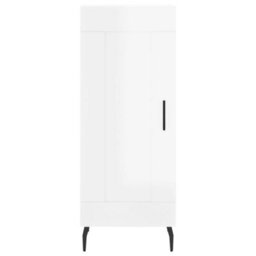 Berkfield Sideboard High Gloss White 34.5X34X90 Cm Engineered Wood - thumbnail 5