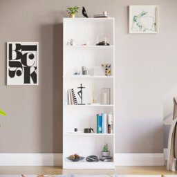 Lassic Vida Designs Cambridge White 5 Tier Extra Large Bookcase Freestanding Shelving Unit (H)1750mm (W)600mm (D)240mm - thumbnail 5