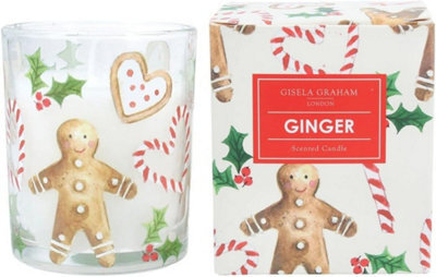 Gisela Graham Gingerbread Scented Christmas Candle, Spiced Home Fragrance, Compact Decorative Candle 73 X 62 mm