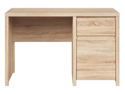 Arte Kaspian Desk 120Cm In Oak Sonoma, Modern Home Office Desk With Door, Shelf & Drawer - image 1