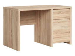 Arte Kaspian Desk 120Cm In Oak Sonoma, Modern Home Office Desk With Door, Shelf & Drawer - thumbnail 2