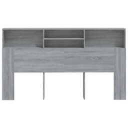 Berkfield Headboard Cabinet Grey Sonoma 180X19X103.5 Cm - thumbnail 3