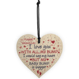 Red Ocean Valentines Gift For Boyfriend Husband Daddy To Be Gifts From Bump Daddy To Be Card Keepsake Wooden Heart - thumbnail 5