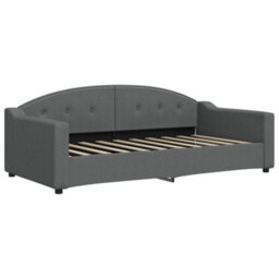 Berkfield Day Bed Dark Grey 90X190 Cm Fabric - thumbnail 2