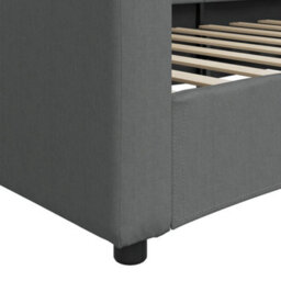 Berkfield Day Bed Dark Grey 90X190 Cm Fabric - thumbnail 6