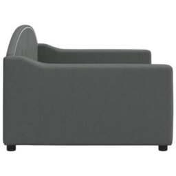 Berkfield Day Bed Dark Grey 90X190 Cm Fabric - thumbnail 4