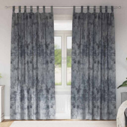 Berkfield Curtain With Curtains 2 Pcs Silver Grey 245 X 140 Cm Velvet