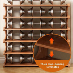 6 Tier Wooden Shoe Rack Storage Shelf Unit Cabinet Organiser Footwear Stand - thumbnail 6