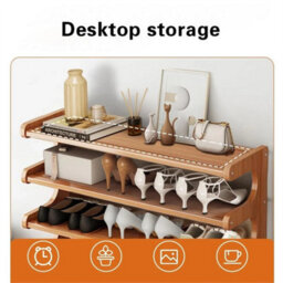 6 Tier Wooden Shoe Rack Storage Shelf Unit Cabinet Organiser Footwear Stand - thumbnail 7