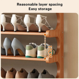 6 Tier Wooden Shoe Rack Storage Shelf Unit Cabinet Organiser Footwear Stand - thumbnail 5